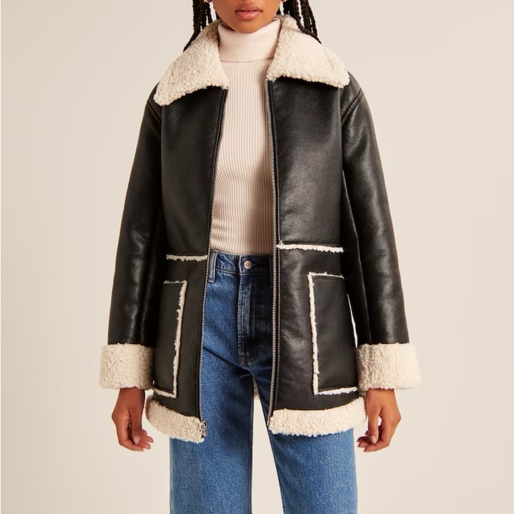 Abercrombie Shearling Leather Jacket